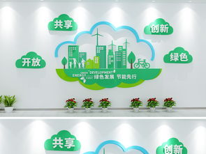 綠色科技，筑夢未來 云朵環(huán)?？萍计髽I(yè)文化墻設計圖鑒